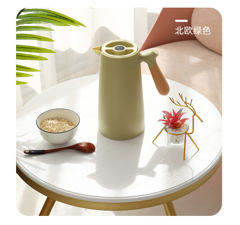 Wholesale cross-border European-style insulated kettles with wooden handles, simple coffee kettles, household fashionable insulated bottles and water kettles as gifts pic 15