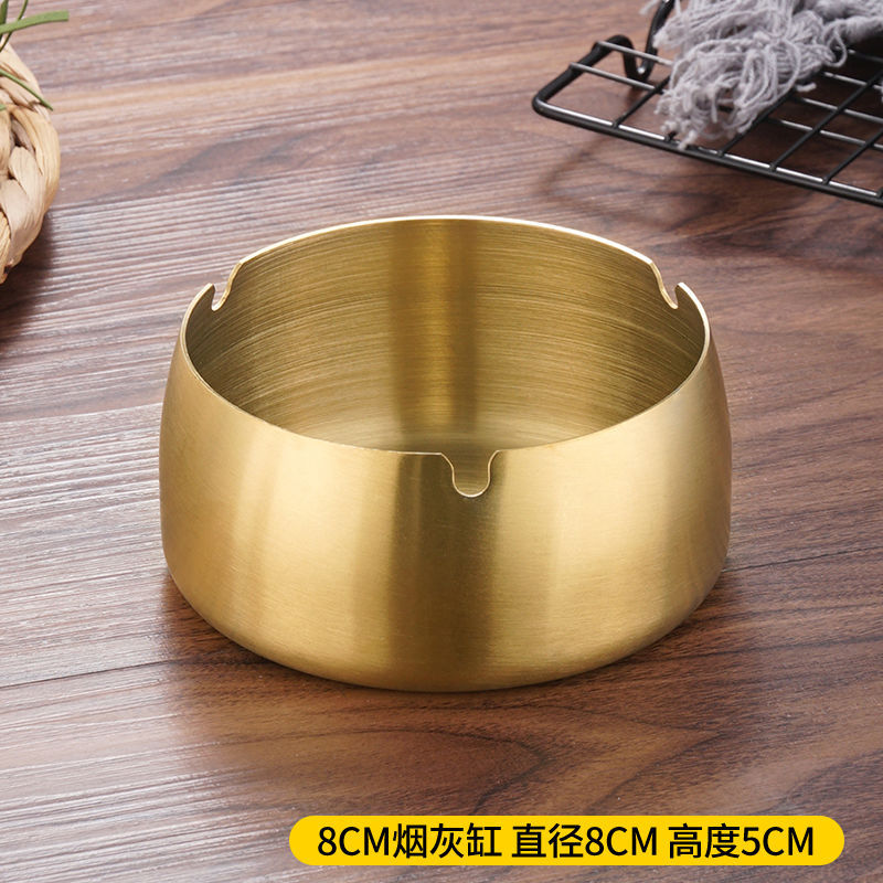 不锈钢烟灰缸家用网咖酒店KTV酒吧烟灰缸防摔防风可印logo多色详情14