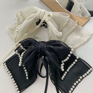 Wholesale of black, simple and basic hair ties for adult female ponytails, seamless high-elasticity hair bands pic 8