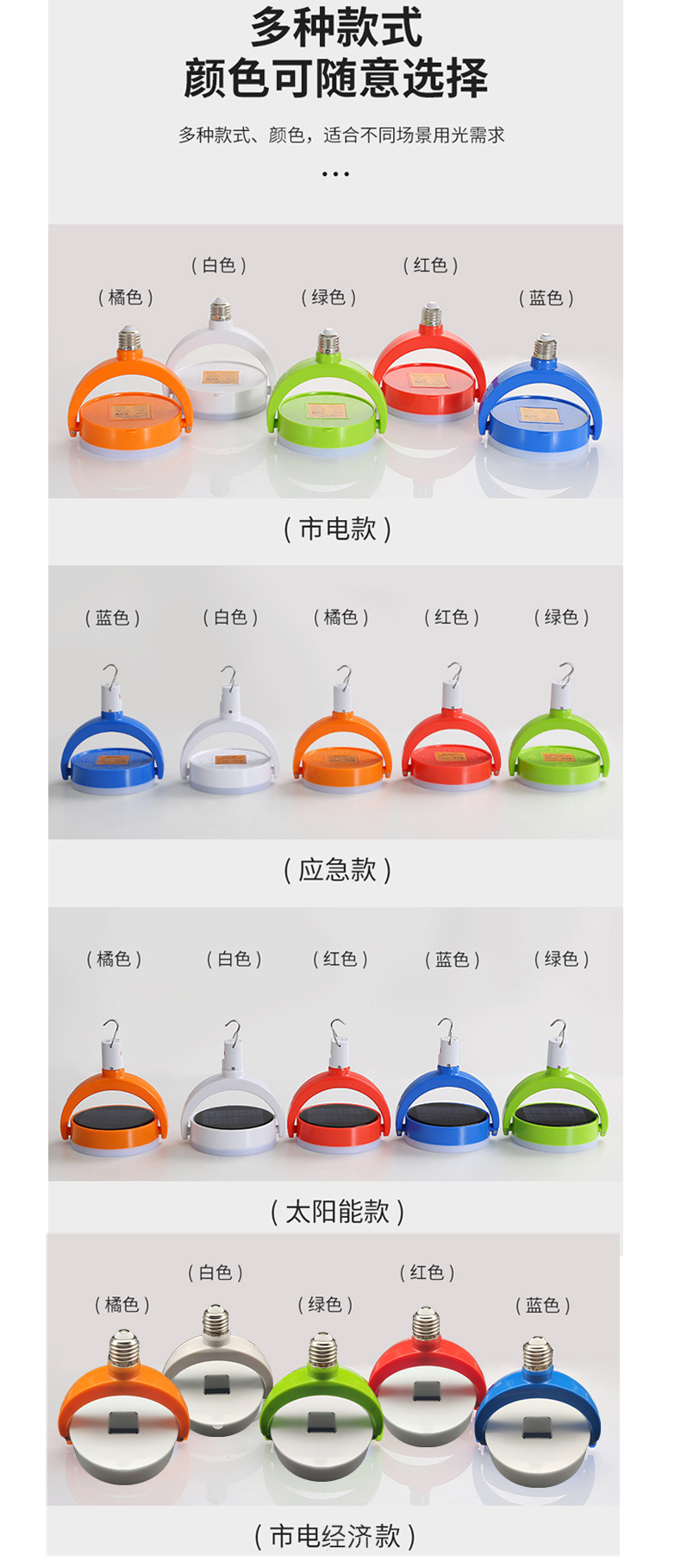 LED coin light, emergency light, prosperity copper coin bulb, adjustable Angle, household street stall E27 screw-type bulb, charging pic 12