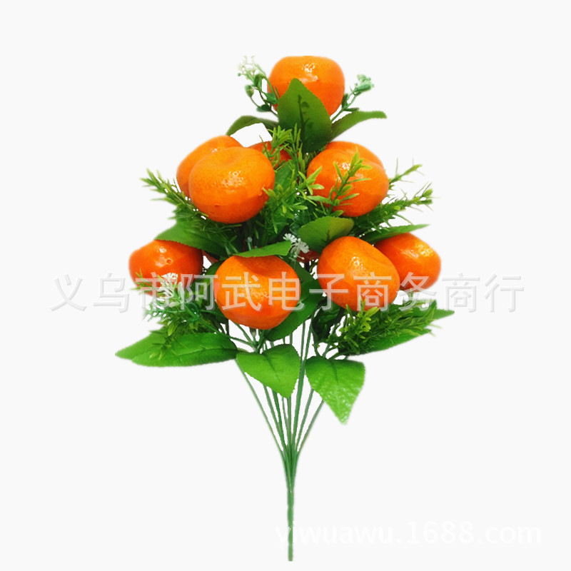 Factory direct sales of 10 pieces of artificial fruit flowers, artificial apples, artificial oranges, sacrificial and funeral supplies, decorative flower ornaments pic 2
