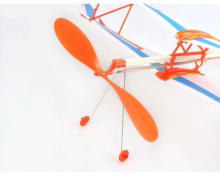 Wholesale of model aircraft assembly rubber band aircraft model toys, Tianchi rubber band power biplane science popularization model pic 19
