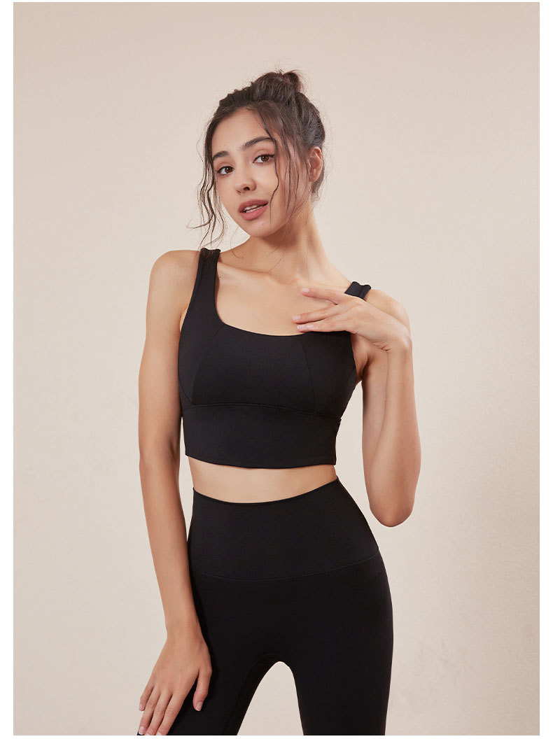 跨境新款莱卡纤维健身运动文胸防震跑步瑜伽背心运动内衣瑜伽服女详情50