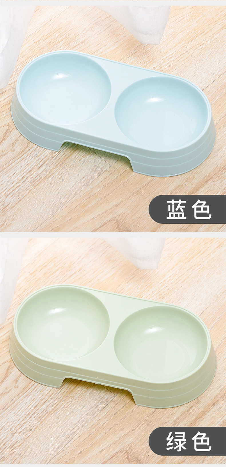 Pet feeding bowl in Macron color, simple style, oval-shaped, durable, environmentally friendly and anti-tipping dog food bowl pic 5