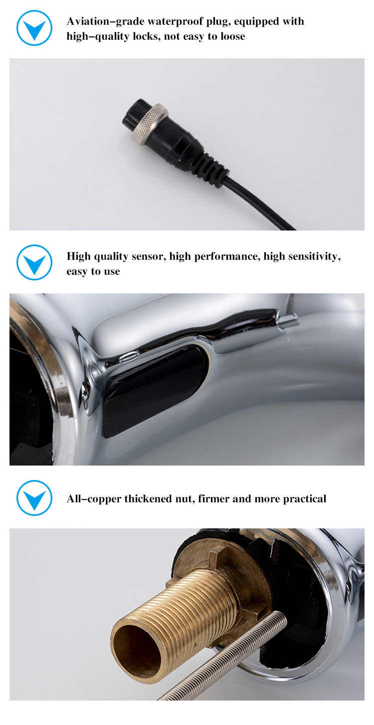 Automatic bathroom sensor faucet, intelligent sensor hot and cold adjustment basin faucet, infrared sensor hand wash pic 38