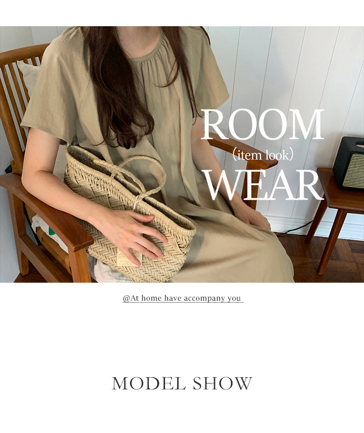 2024年夏季新款连衣裙 韩国ins风休闲家居宽松短袖度假中长款裙子详情5