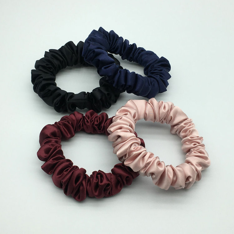 2cm large intestine hair band, 22mm bright silk hair band, 100mm mulberry silk hair tie, hair rope, leather band pic 4