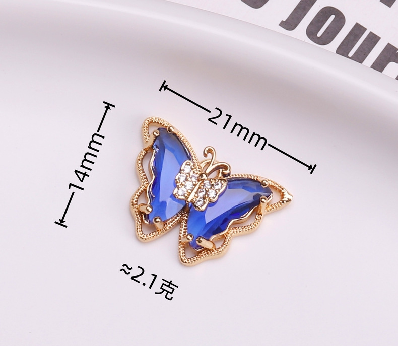 韩国东大门同款蝴蝶单吊坠精致水晶蝴蝶吊坠项链网红锁骨链饰品详情5