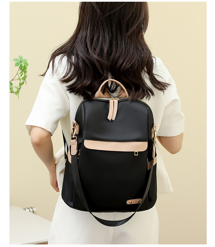 2024新款双肩包牛津布女士背包女韩版防泼水时尚斜跨包大容量潮包详情17