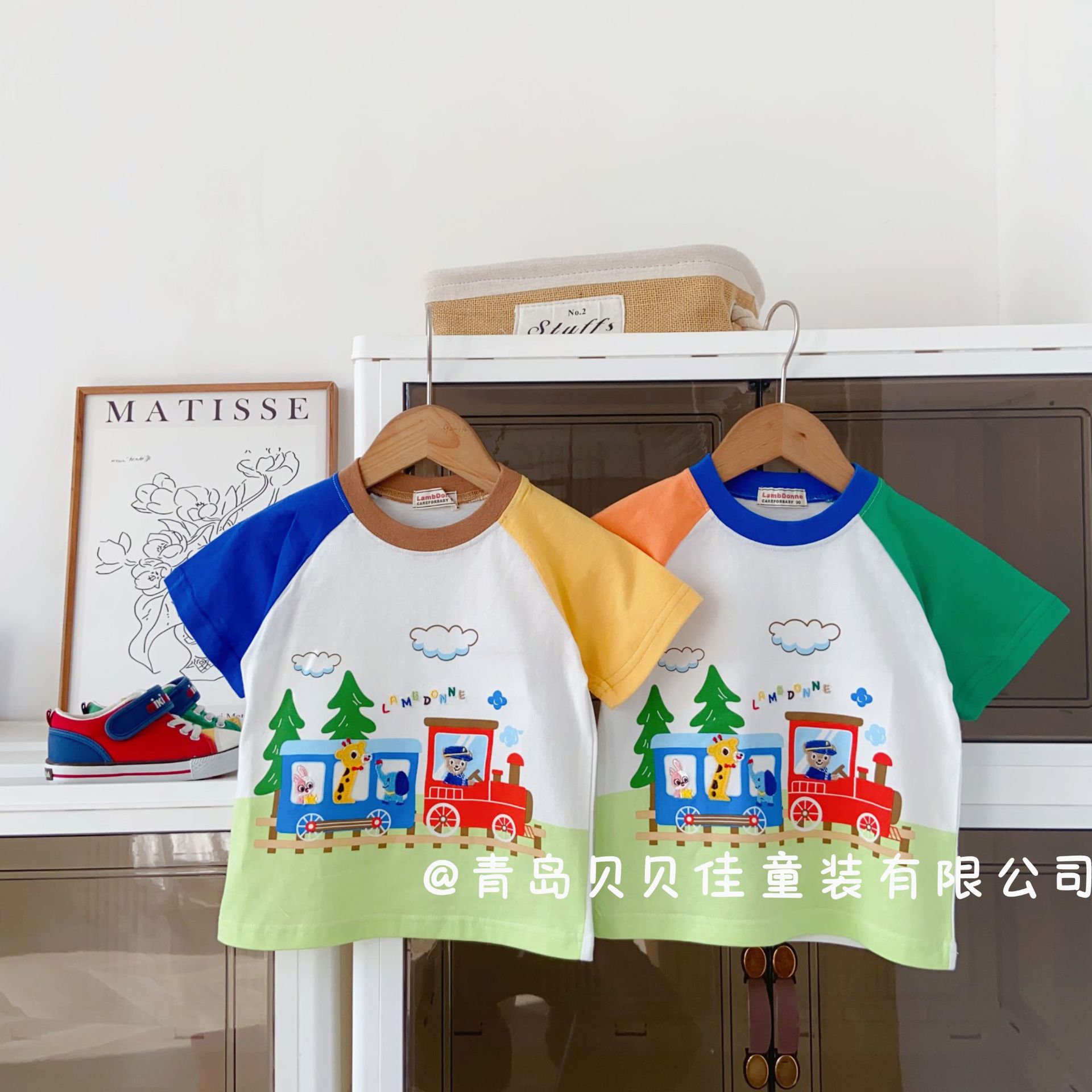 儿童短袖T恤日系Miki夏季薄款2025年女童短袖批发中小童外贸童装详情5