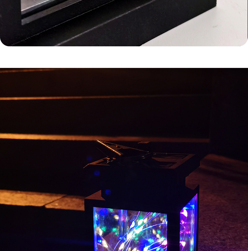 新款太阳能小宫灯户外花园铜线灯LED星星灯串露营氛围灯家用彩灯详情10