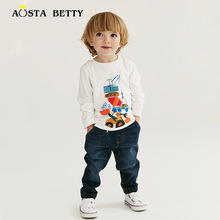 24秋季新品女童卫衣欧美风格针织棉卡通印花圆领儿童运动衫详情31