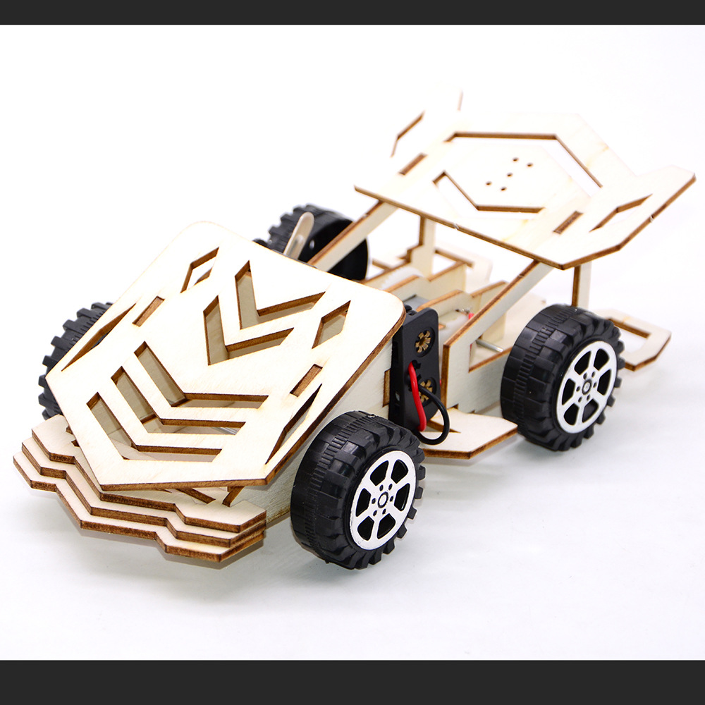 DIY tech gadgets for children and primary school students, experimental manual assembly, electric graffiti racing toys pic 3