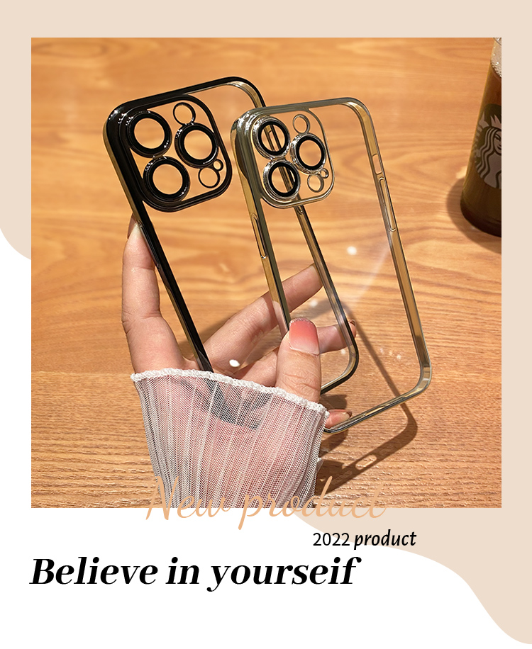 With lens film, suitable for iPhone16ProMAX phone case, electroplated soft shell, Apple 16E transparent full package, shockproof pic 60