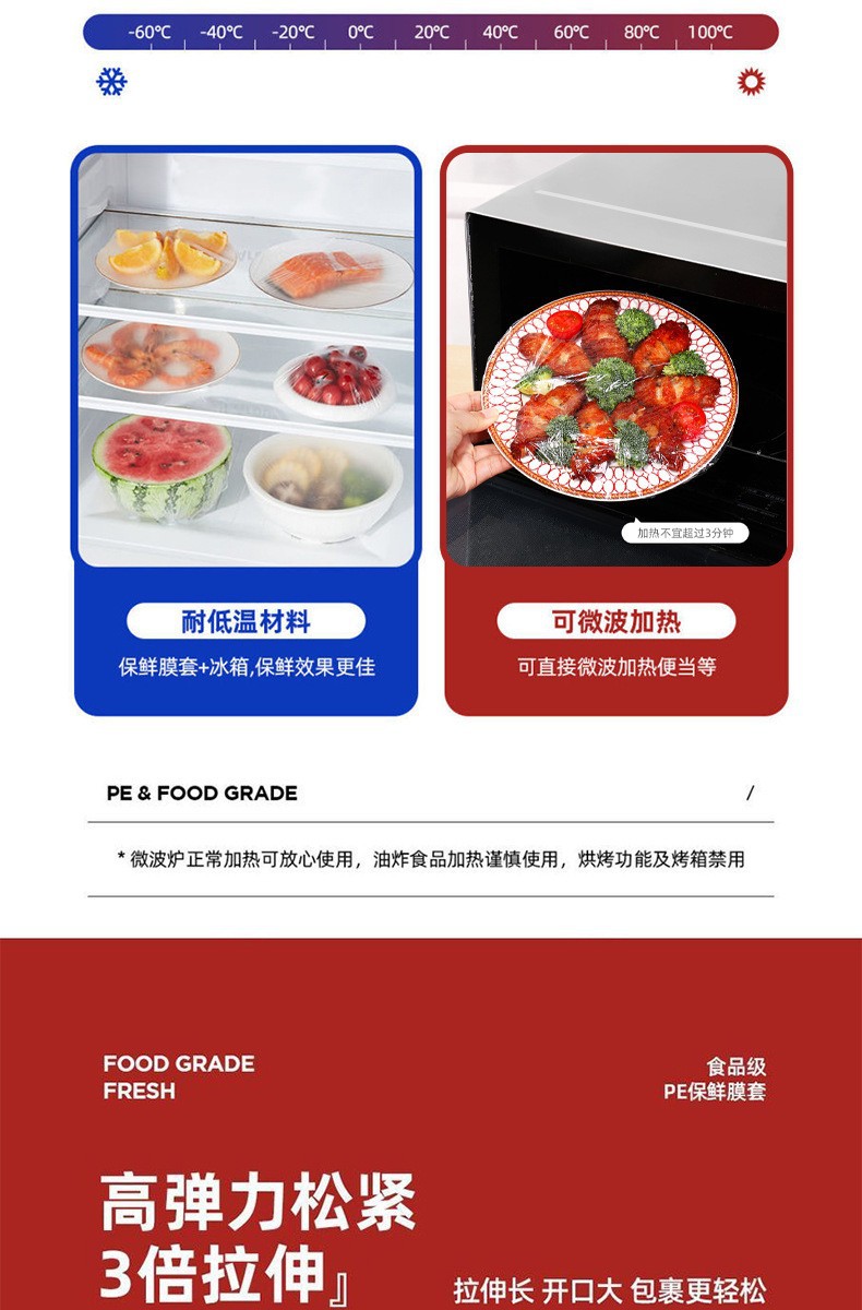 Colorful thickened cling film cover, household disposable PE transparent protective cover, kitchen tear-free dust-proof protective cover wholesale pic 11