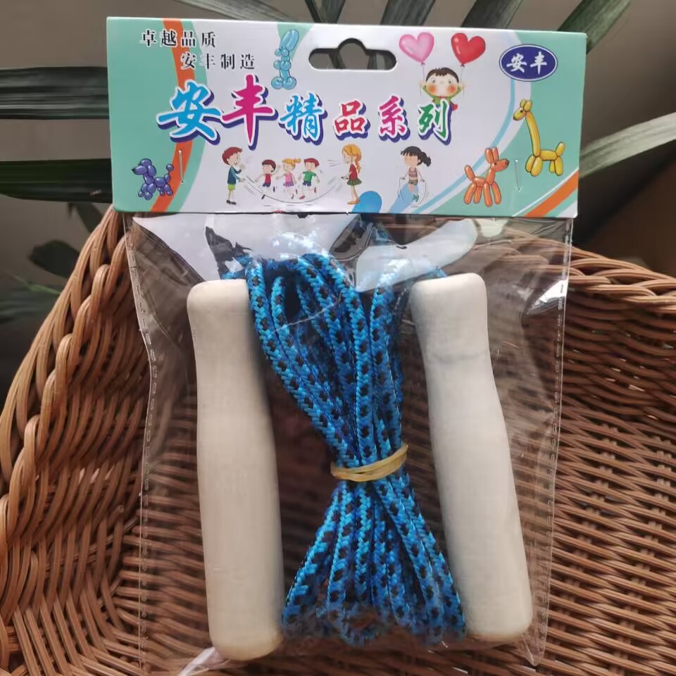 挂卡木把跳绳儿童跳跃玩具加长木柄跳绳体育儿童健身器材学生玩具详情7
