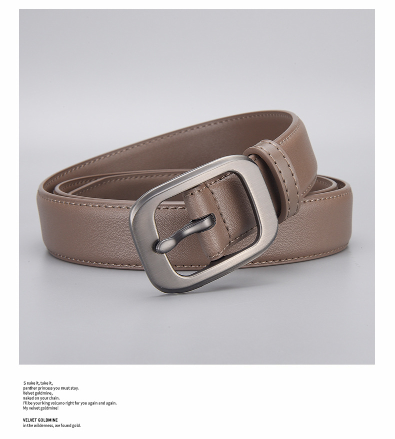 女款真皮皮带 合金针扣牛皮带身耐用结实百搭搭配西裤牛仔裤潮流详情16