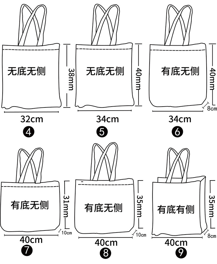 Fashionable printed canvas bags, custom-made hand-held shopping bags, eco-friendly advertisements, drawstring double-shoulder backpacks, cotton bags pic 11