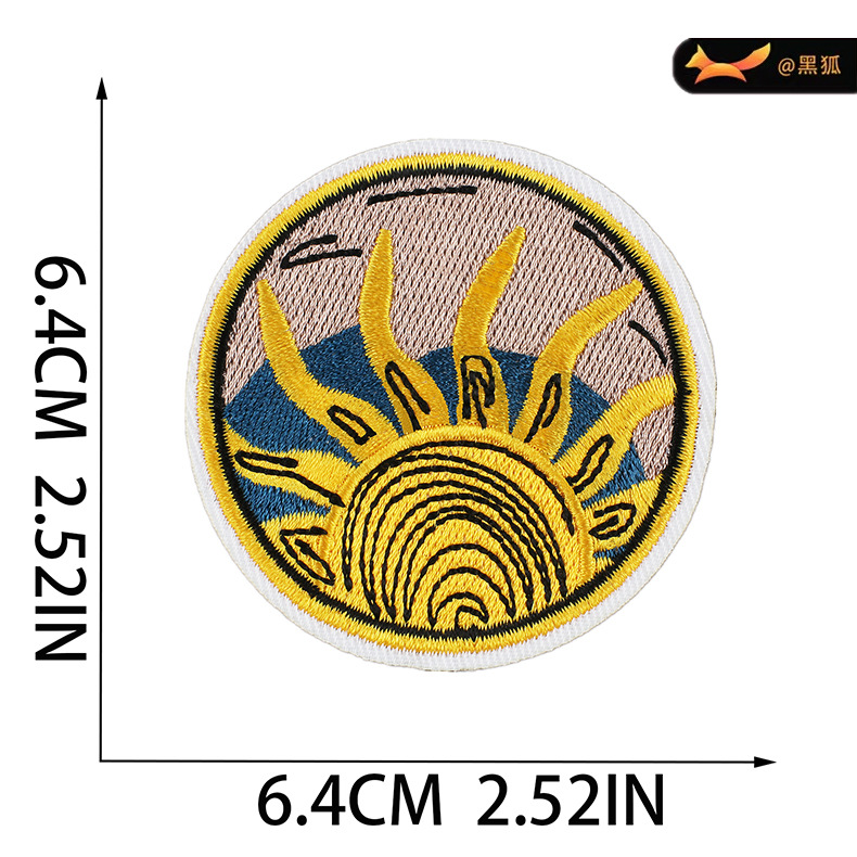 鞋帽刺绣布贴包包补丁贴衣服装饰章仔电脑绣花标卡通花朵刺绣贴 pic 16