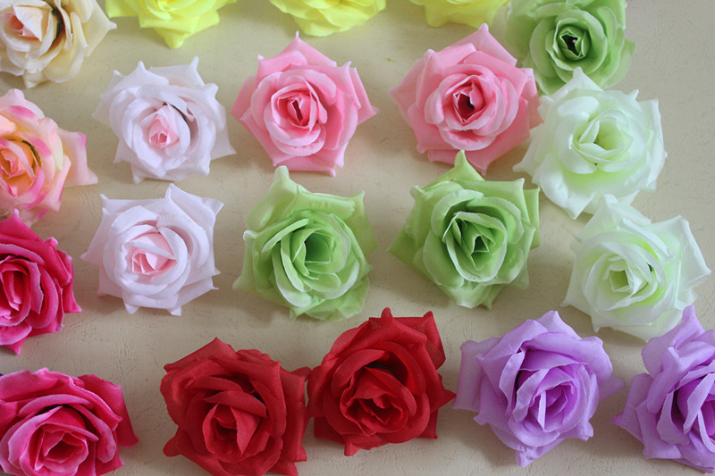 仿真花玫瑰花朵假花装饰仿真玫瑰花朵花球花墙插花花头材料绢花头详情61