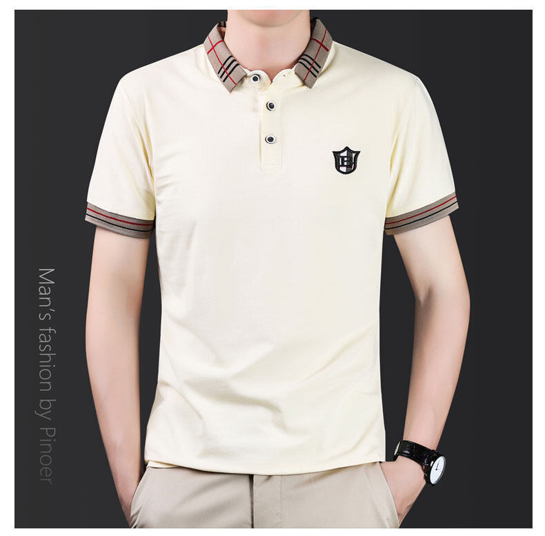 高级感男士短袖T恤polo衫夏季男装新款百搭体恤潮流韩版半袖上衣详情11