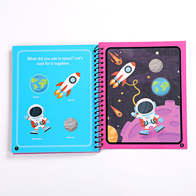 Children's handmade creative magic water painting book, colorful water painting book for doodling, kindergarten coloring, reusable pic 61