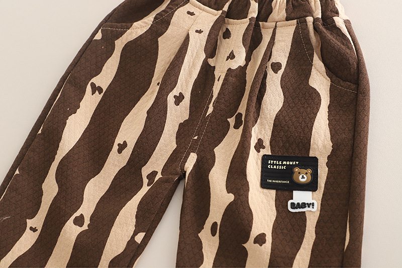 2025年童装春秋款儿童套装韩版休闲眼镜熊动物卫衣长袖两件套洋气详情12