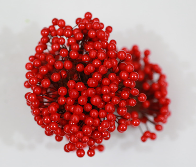 【8mm Gold and Silver Single-head Fruit 】 Simulated foam berry Christmas Products Dried Flower Accessories (100 pieces) pic 6