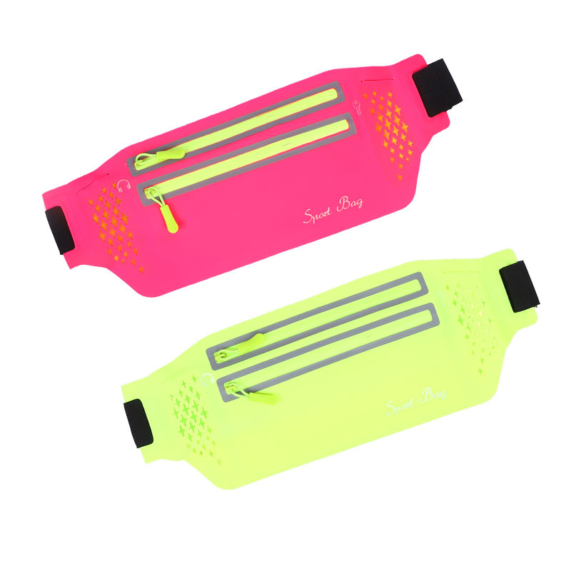 Outdoor sports, running, mobile phone, waist bag, men and women, marathon, fitness, waterproof reflective strip, thin belt, backpack pic 17