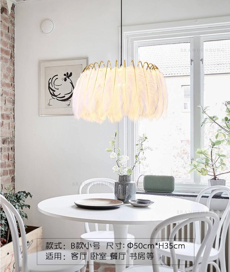 Factory direct sales, popular American-style feather floor lamps, princess bedroom ostrich feather lamps, light luxury European-style living room floor lamps pic 14