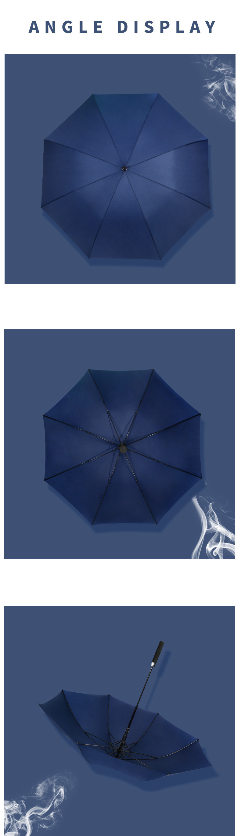 雨伞批发个性长杆高尔夫遮阳伞防紫外线大号太阳伞手动8k半自动伞详情5