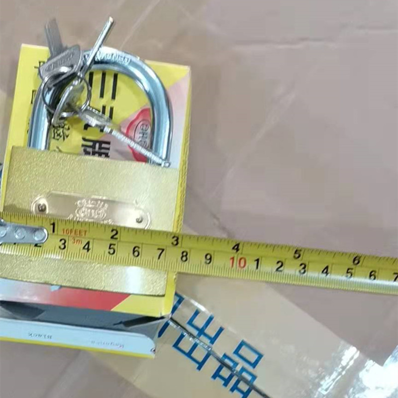 50 imitation copper padlock three keys 38 32 25 75 Student padlock door lock wholesale from 2 yuan to over 2 yuan pic 3