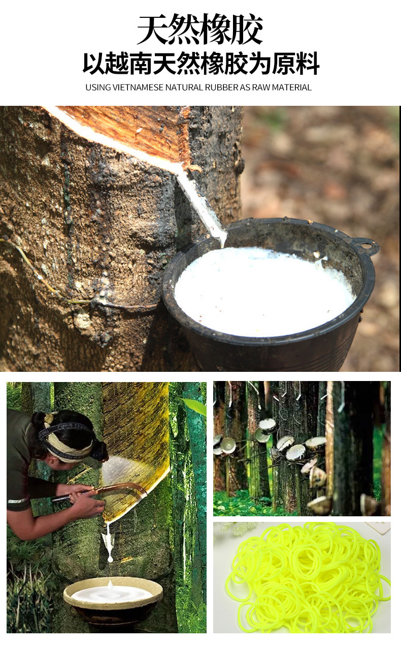 越南彩色橡皮筋高弹编制橡皮圈抗老化牛皮筋办公捆绑用橡胶圈批发详情3