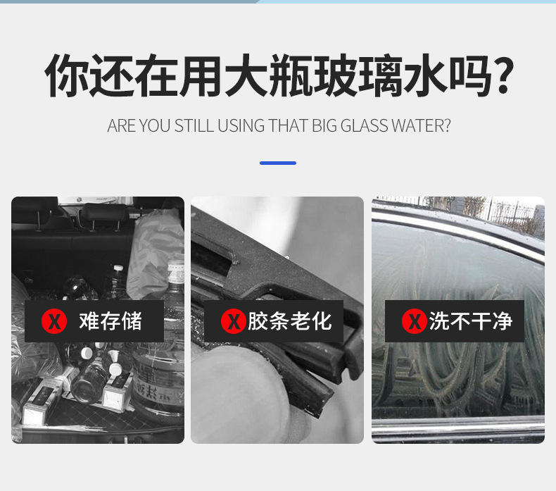 新款固体雨刷精汽车玻璃水车用雨刮精浓缩装玻璃清洁清洗剂泡腾片详情2