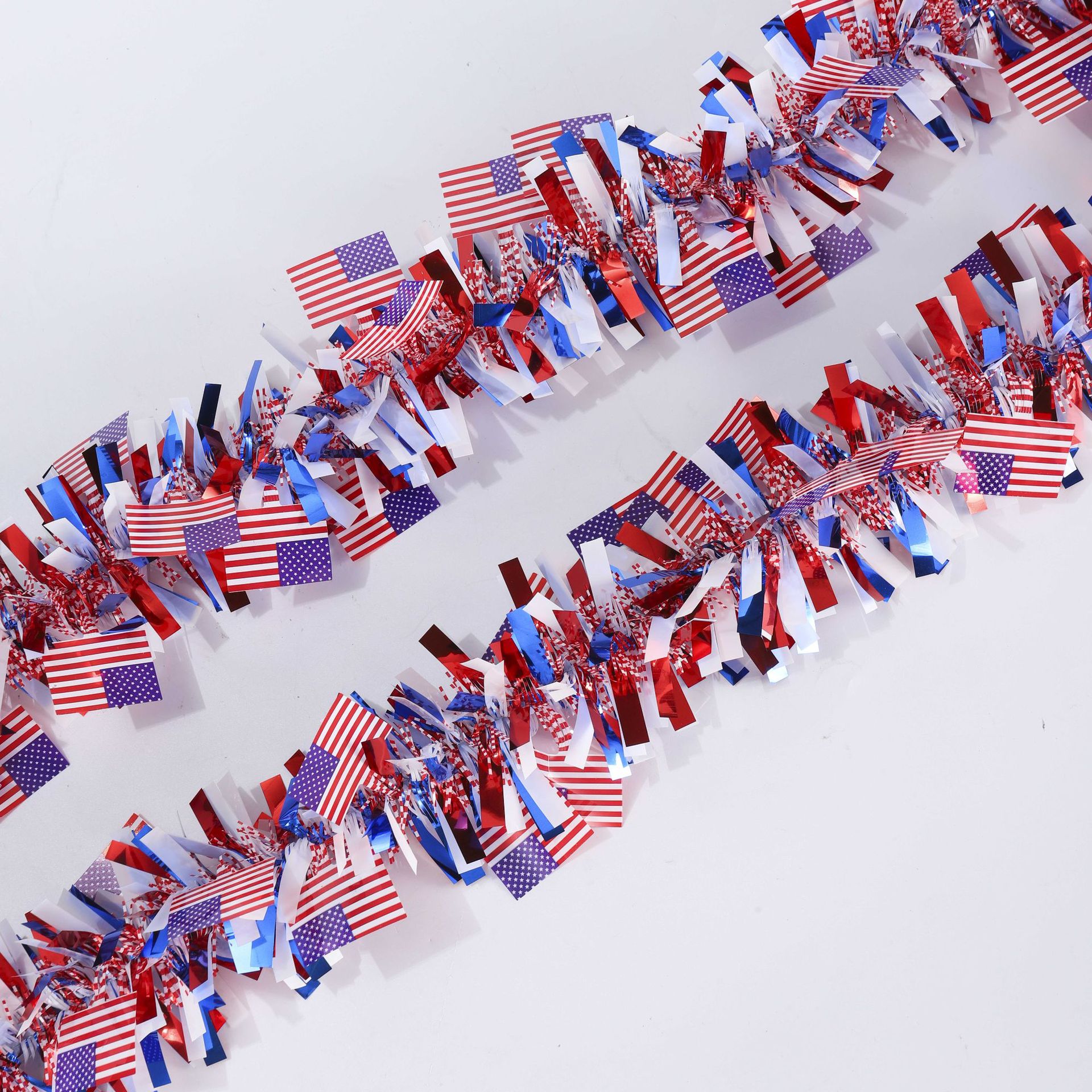 Factory wholesale cross-border exclusive supply of American flag decorative ribbons, woolen strips, Amazon festival celebration decorations pic 5