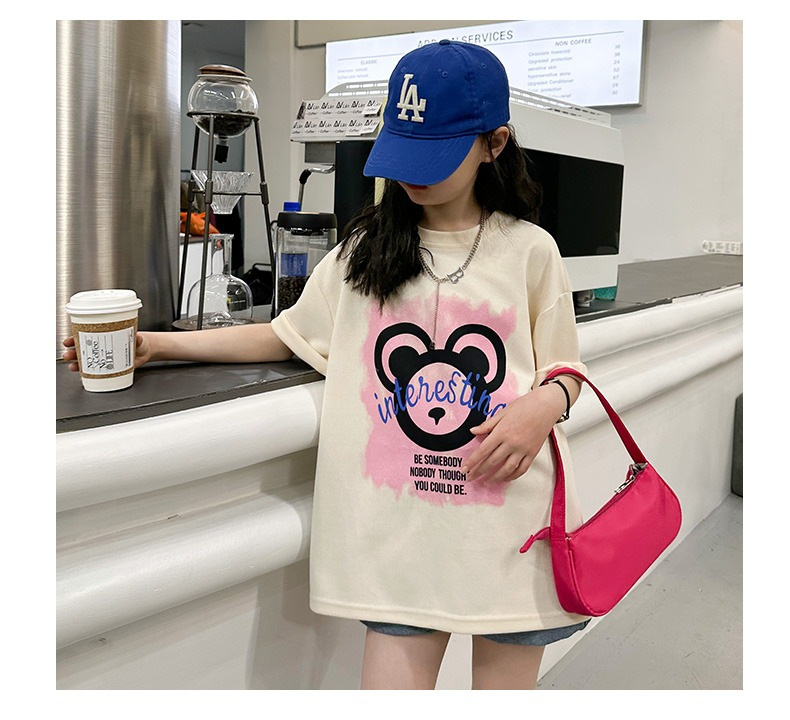 女童短袖纯棉T恤2023新款夏季宽松上衣中大童装印花t儿童半袖体恤详情19