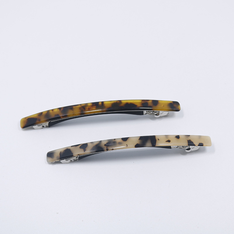 Cross-border hair accessory edge clips, hair clips, Korean version simple leopard print acetate acrylic spring clips, straight clips, hair clips, bangs clips pic 16
