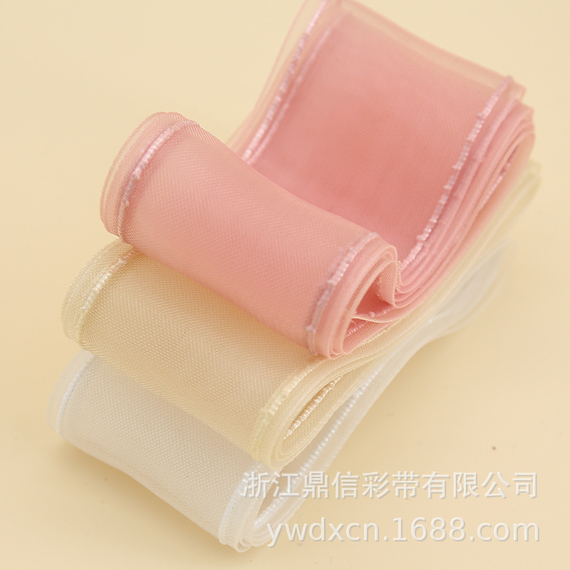 Dingxin Ribbon Wholesale, dotted edge net gauze ribbons, diy handmade hair accessories, bows, flower gifts, packaging gauze ribbons pic 5