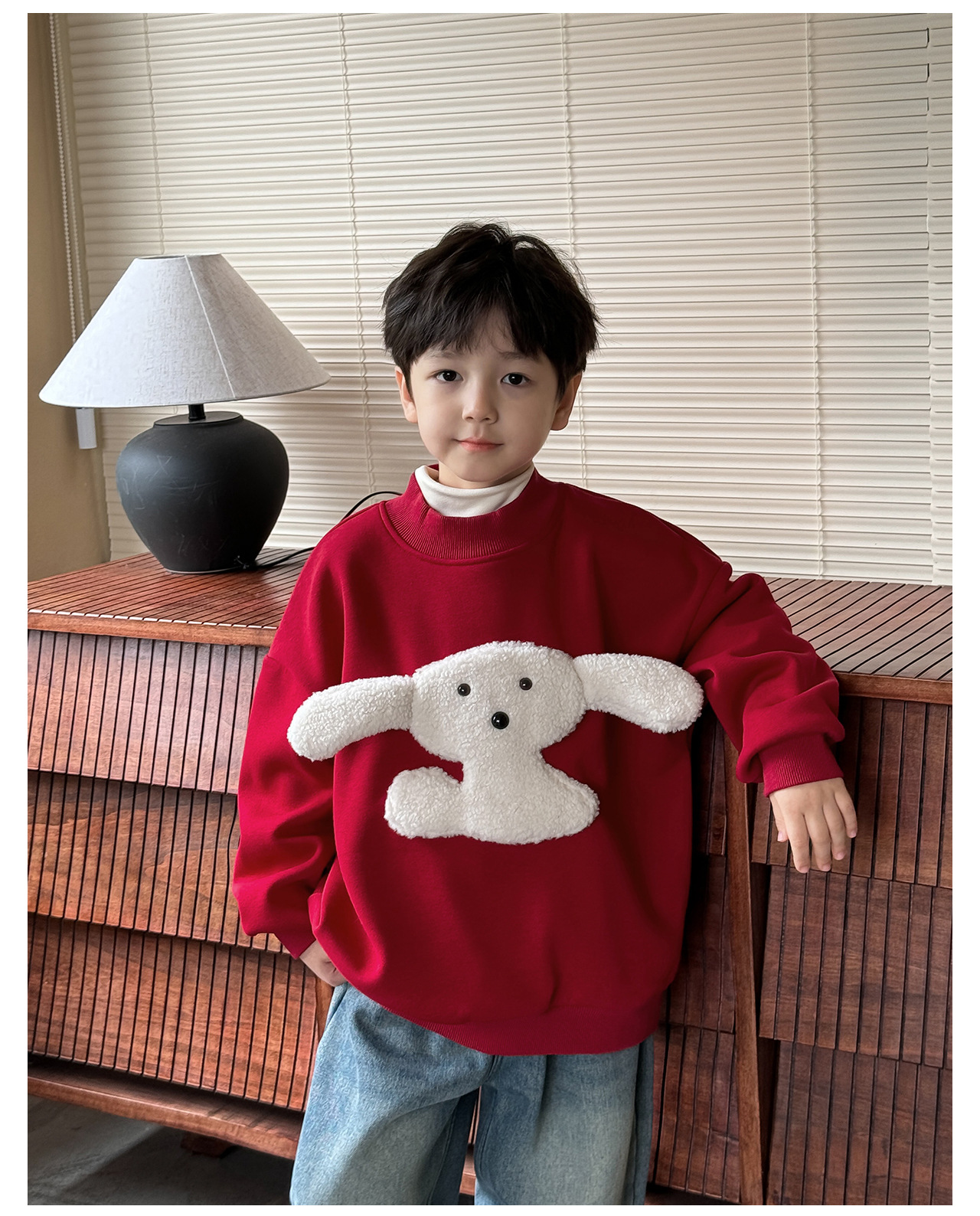 童酷2024儿童冬款湖州织里童装可爱宝宝上衣立体小狗加厚男童卫衣详情16