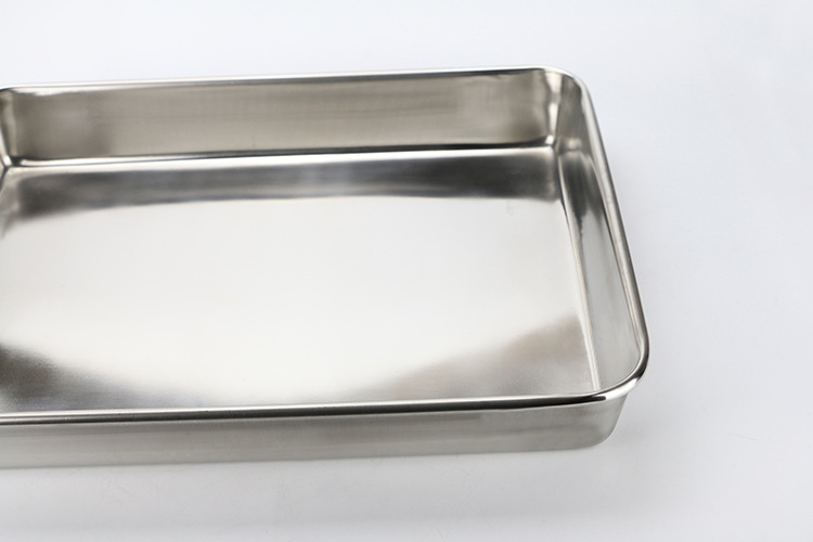 Factory direct sales of stainless steel towel trays, non-magnetic multi-purpose rectangular trays, trays, square trays, steaming trays, hotels pic 4