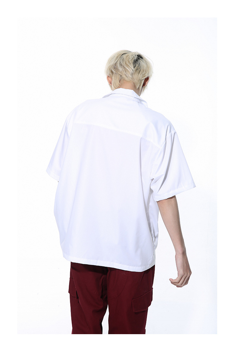 MTLCLOTHES男装|2024春款新品 韩版ootd卡通印花翻领短袖休闲衬衫详情12