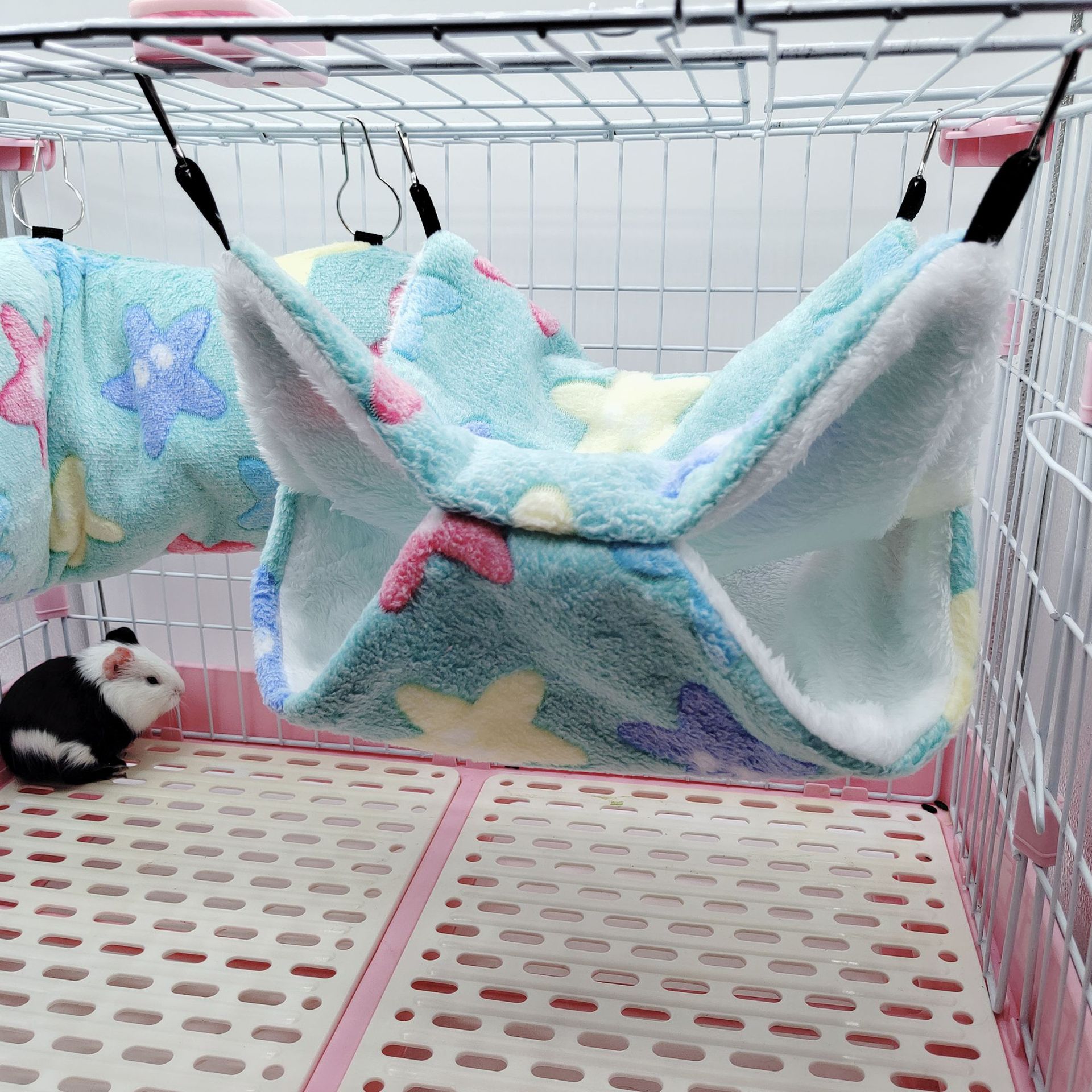 蜜袋鼯保暖双层夹层吊床小宠吊床悬挂式松鼠睡袋宠物用品仓鼠吊床详情50