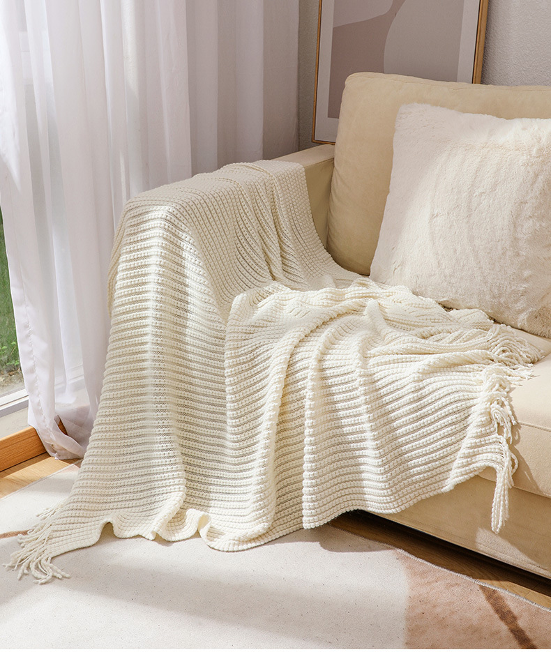 Sofa blanket, cover blanket, office nap air conditioning blanket, bean blanket, knitted blanket, Bohemian nap blanket, bed end blanket pic 6