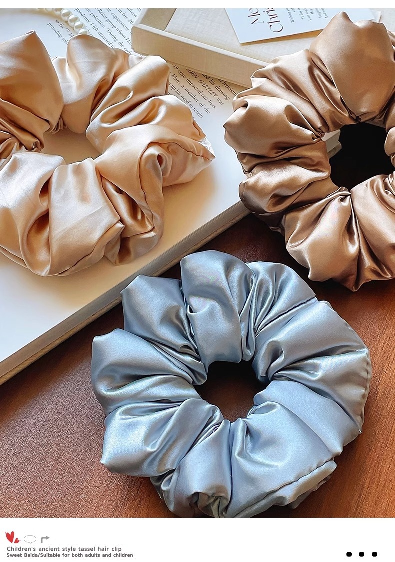 The 2025 new high-end retro sleep headband, hair tie, rubber band, pillow, hair tie and hair accessory for women with large intestine hair band pic 18