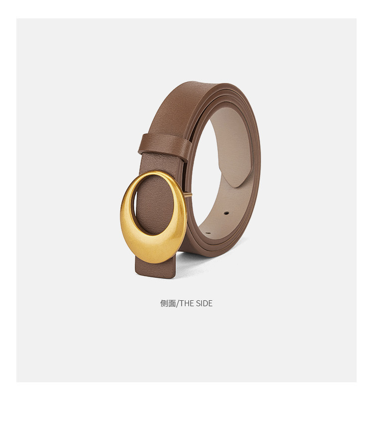 The new no-layer genuine leather belt for women features a simple double-sided design with fashionable and versatile cross-border decorative belts for women pic 19