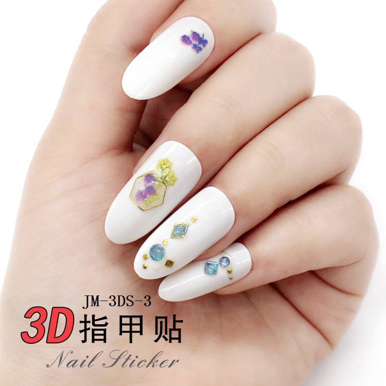 3D nail stickers, nail art stickers, laser stickers, new process, super adhesive back glue process pic 24