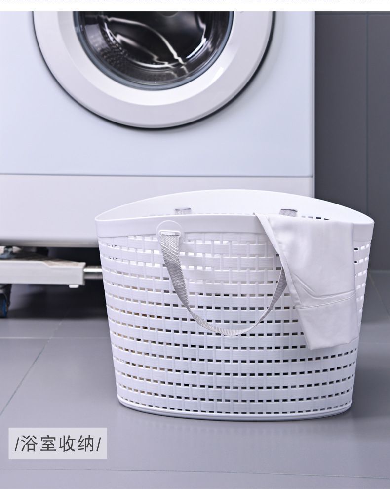 VQA3 plastic mesh dirty clothes basket, storage basket, vegetable basket, dirty clothes basket, plastic hand-held dirty clothes basket, bathroom draining and washing pic 12