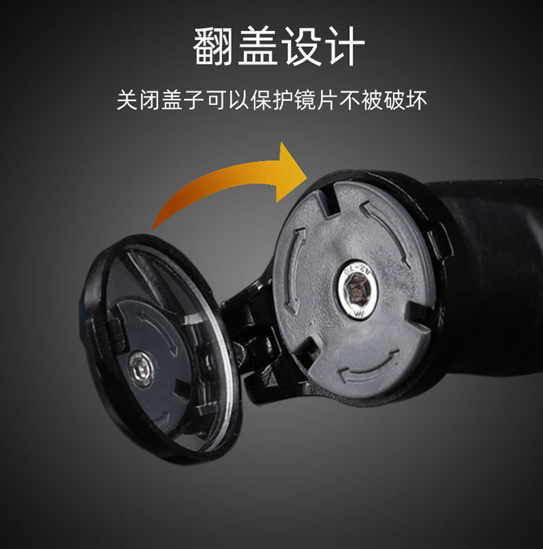 速卖通跨境骑行亚克力凸面反光镜迷你可折叠公路自行车把塞后视镜详情5