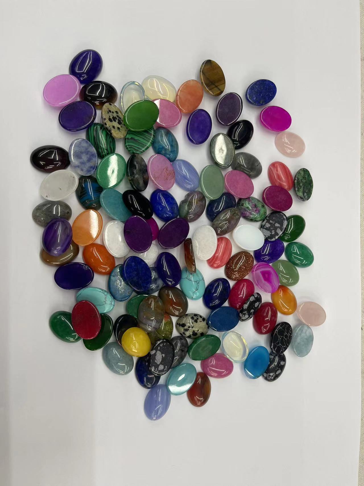 10x14，13x18mm 混色戒面天然石椭圆形DIY饰品裸石配件天然石戒面天然石饰品配件详情3