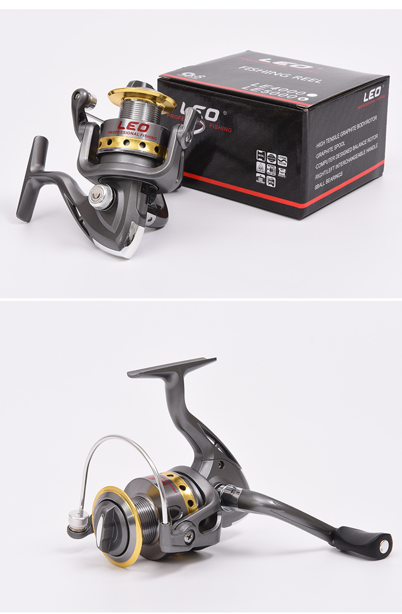27478 [Leou LE Series Metal Fishing Reel] Metal Wire Cup spinning wheel fishing reel for fishing line export pic 5
